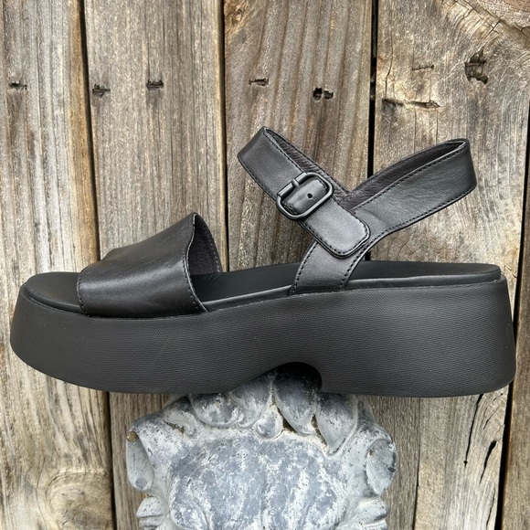 Camper Misia Platform Sandal Leather Black 41 - Picture 16 of 16